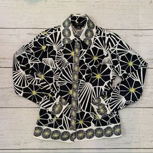 Etcetera Patterned Button Down Blouse